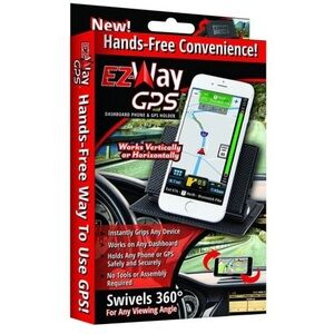 EZ Way GPS Dashboard Phone Holder - Black